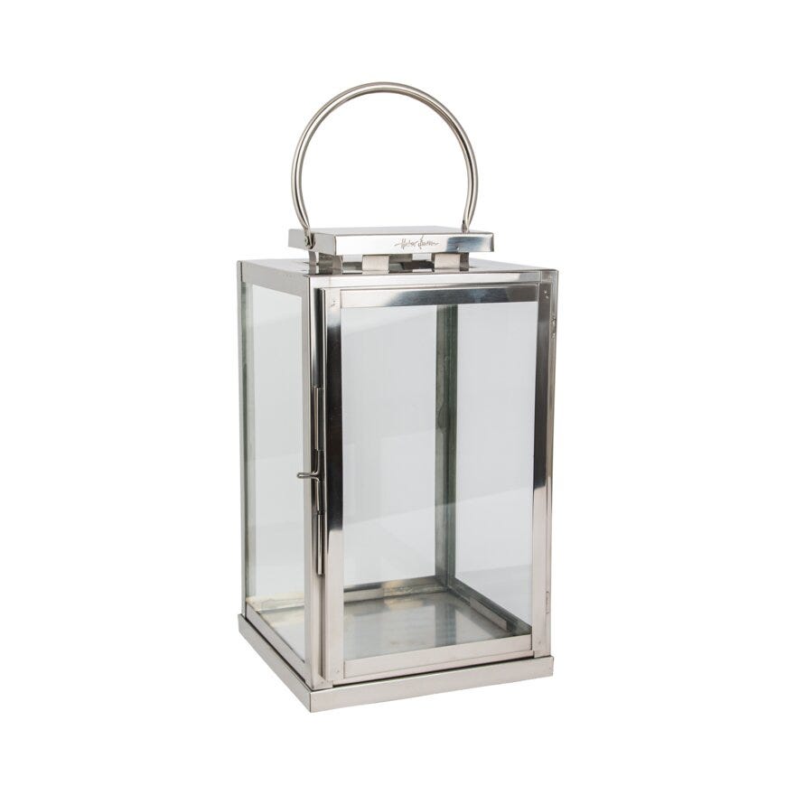Halvor Bakke MARMI Lykt H38 cm i Sølv designet av Halvor Bakke