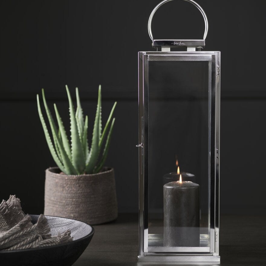 Halvor Bakke MARMI Lykt H59 cm i Sølv designet av Halvor Bakke