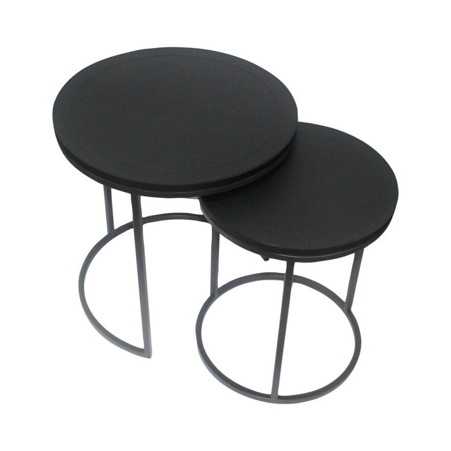 Halvor Bakke SORRENTO Sidebord sett Ø50 cm i Svart designet av Halvor Bakke
