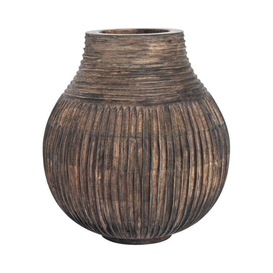 Storm Storm STRIATUS Dekorvase H30 cm i Brun designet av Storm Pedersen