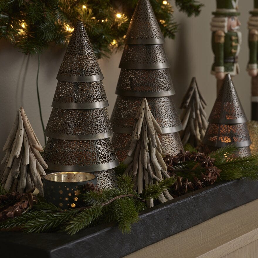 Sindig MIDNATT Julelysholder H12.5 cm i Grønn