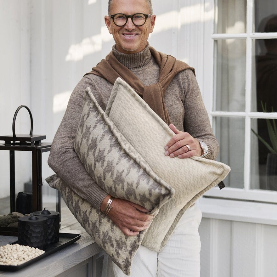 Halvor Bakke ASIMA Pynteputetrekk 50x50 cm i Beige/natur designet av Halvor Bakke