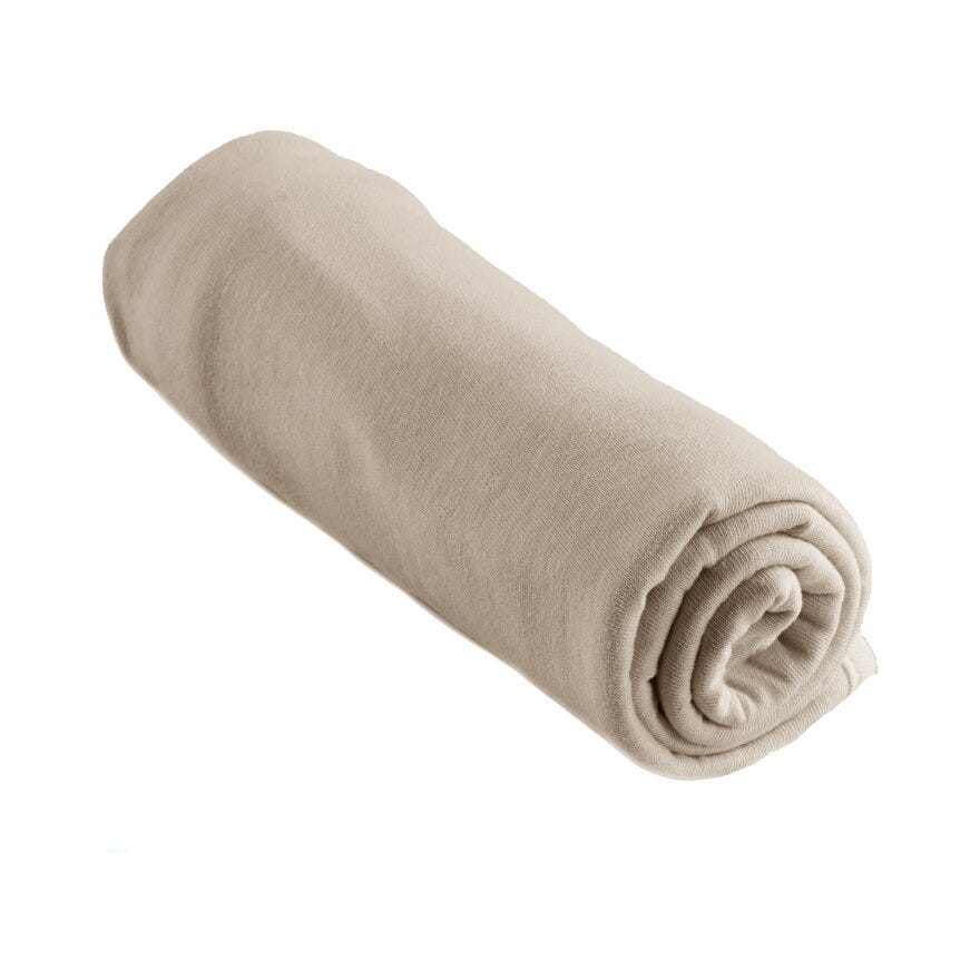 Turiform JERSEY Laken 90x200 cm i Beige/natur