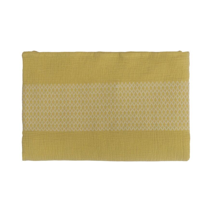 Tone Kroken LE PETITE Sengeteppe 160x220 cm i Gul designet av Tone Kroken