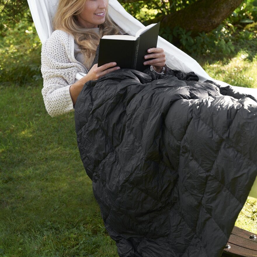 Norsk Dun OUT&ABOUT Dunpledd 130x170 cm i Beige/natur