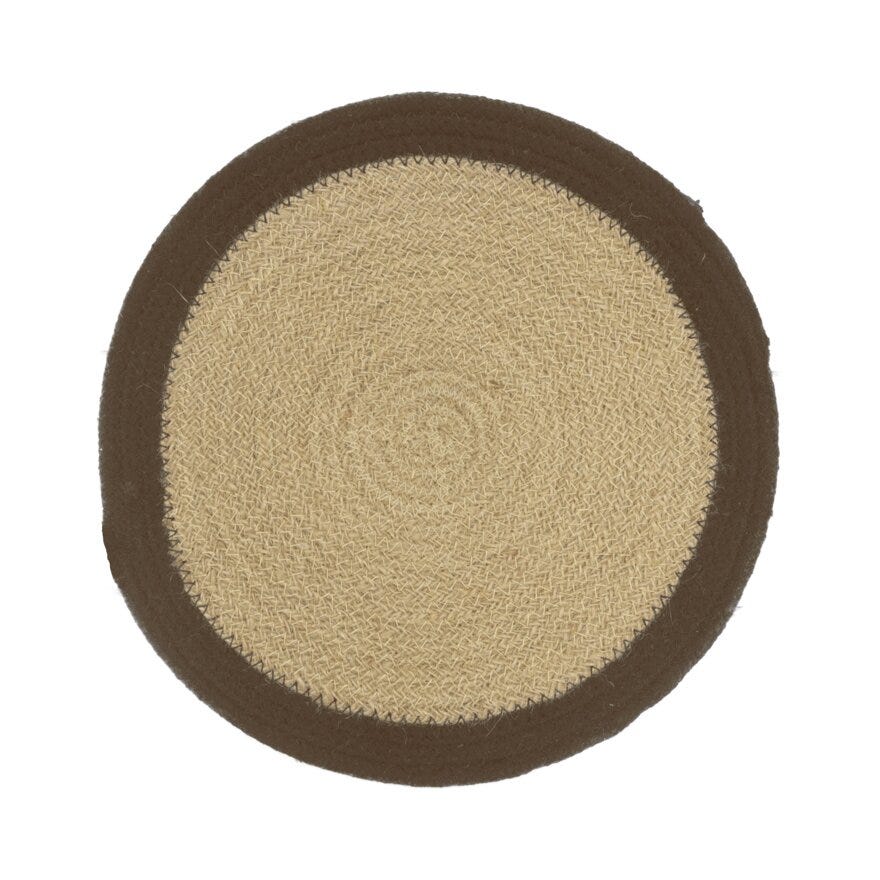 Turiform SIGRID Bordbrikke Ø38 cm i Beige/natur