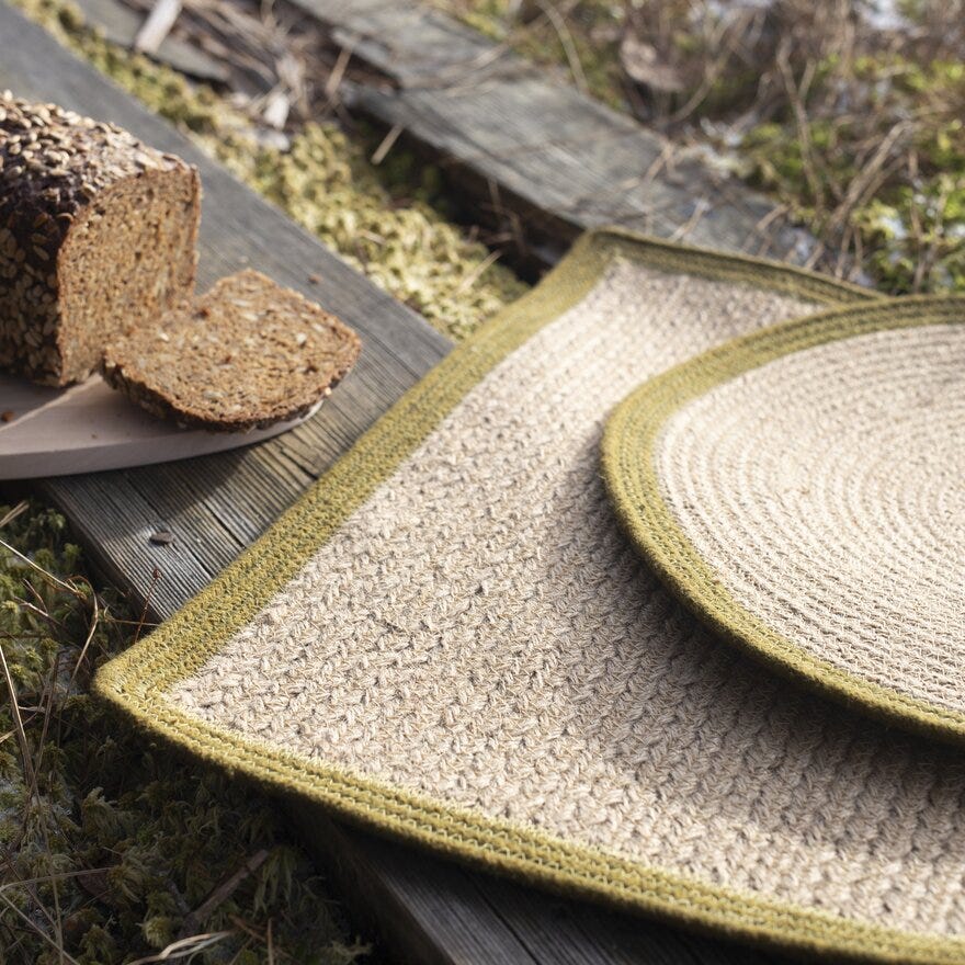 Turiform SIGRID Bordbrikke Ø38 cm i Beige/natur