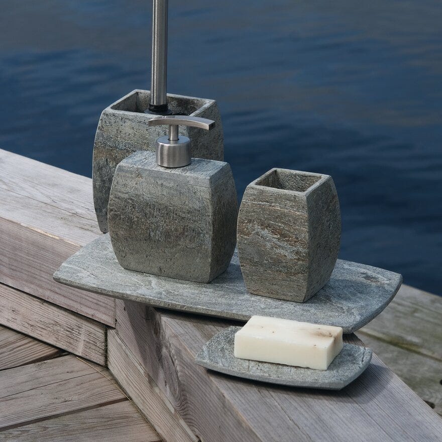 Turiform SKIFER Såpeskål 8x12.5 cm i Grå