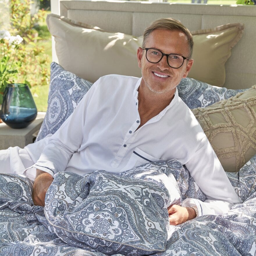 Bedtime Story By Halvor Bakke ST. GEORGE Nattskjorte S/M cm i Blå designet av Halvor Bakke