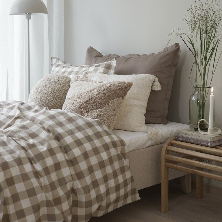 Sindig ARIA Sengesett 200x220 cm i Beige/natur