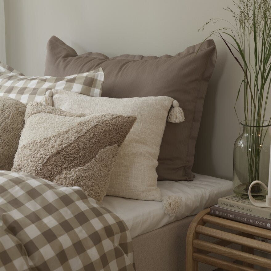 Sindig ARIA Sengesett 140x200 cm i Beige/natur