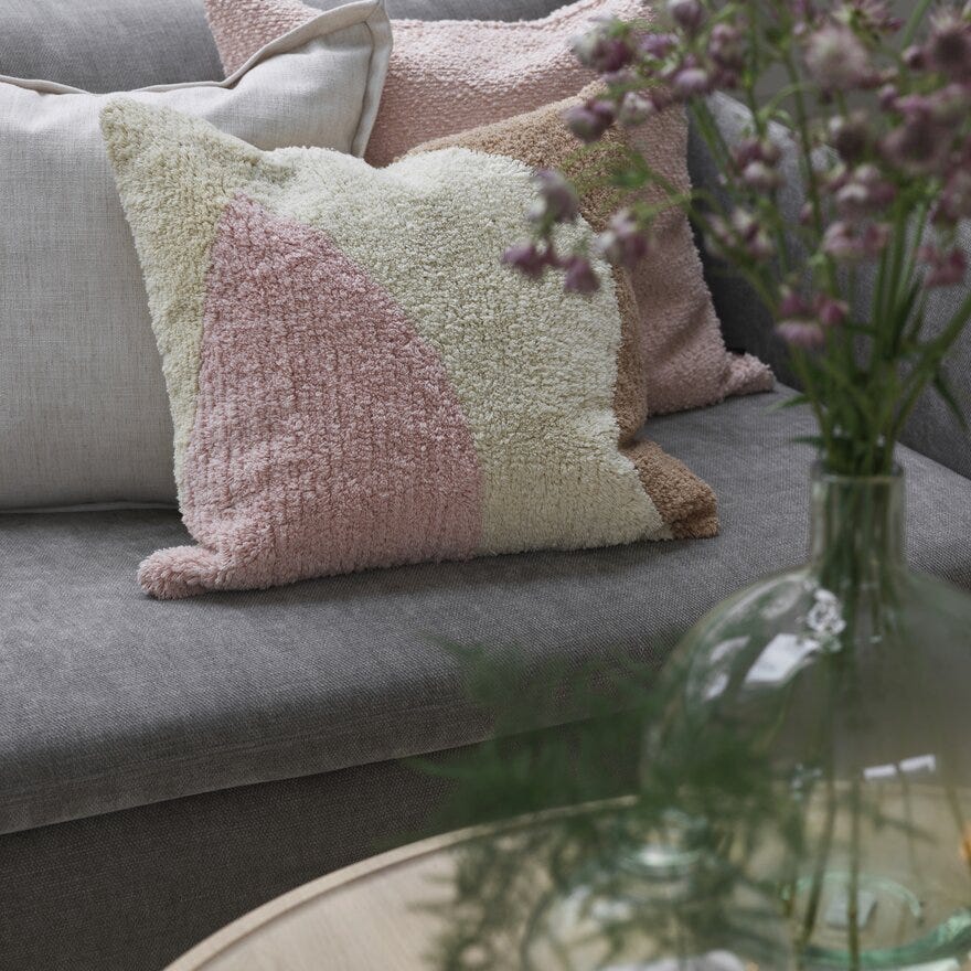 Jakobsdals BOUCLE MOMENT Pynteputetrekk 50x50 cm i Rosa