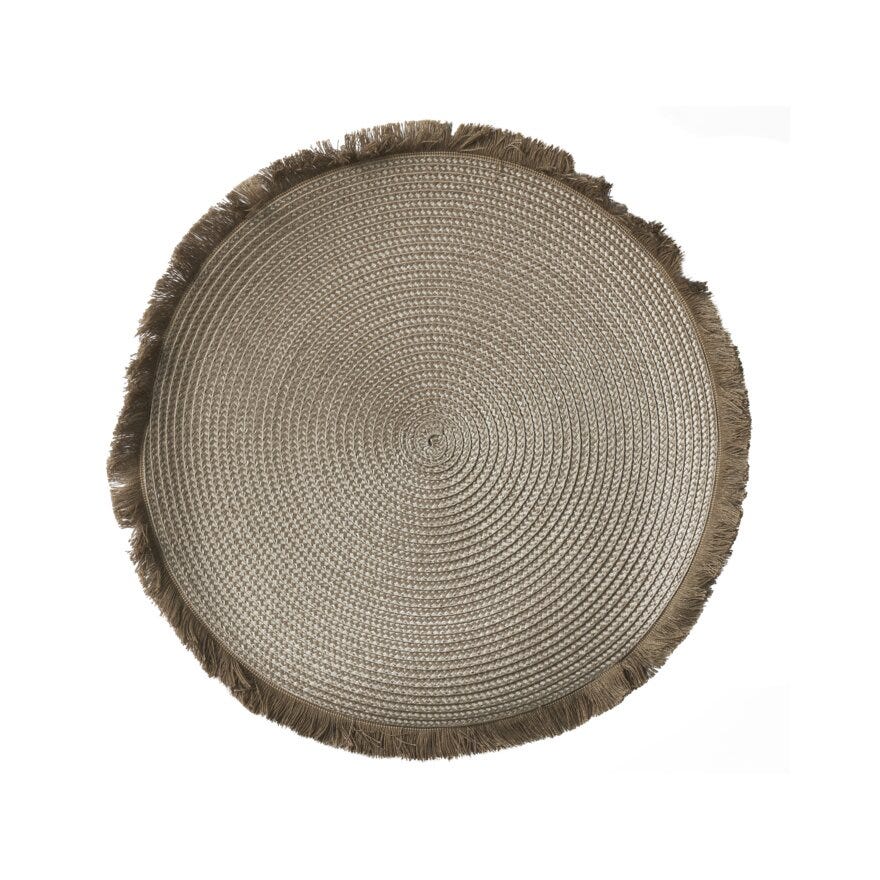 Sindig LONA Bordbrikke Ø38 cm i Beige/natur