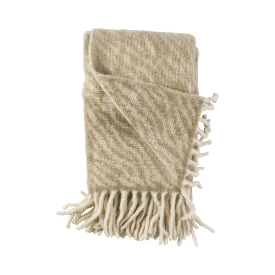 Sindig MAKENA Pledd 130x170 cm i Beige/natur