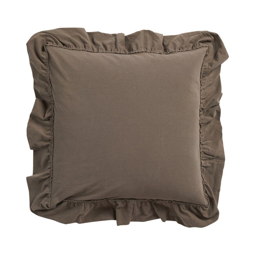 Sindig RAW Pynteputetrekk Volanger 50x50 cm i Brun