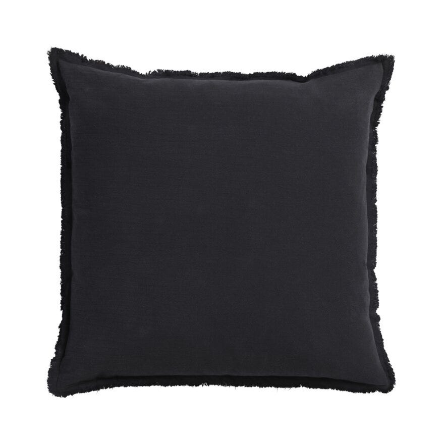 Sindig RAW Pynteputetrekk Frynser 50x50 cm i Svart