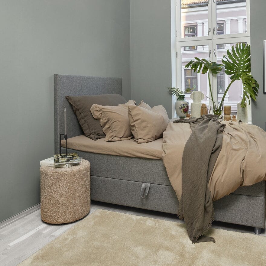 Sindig RAW Pynteputetrekk Volanger 50x50 cm i Beige/natur