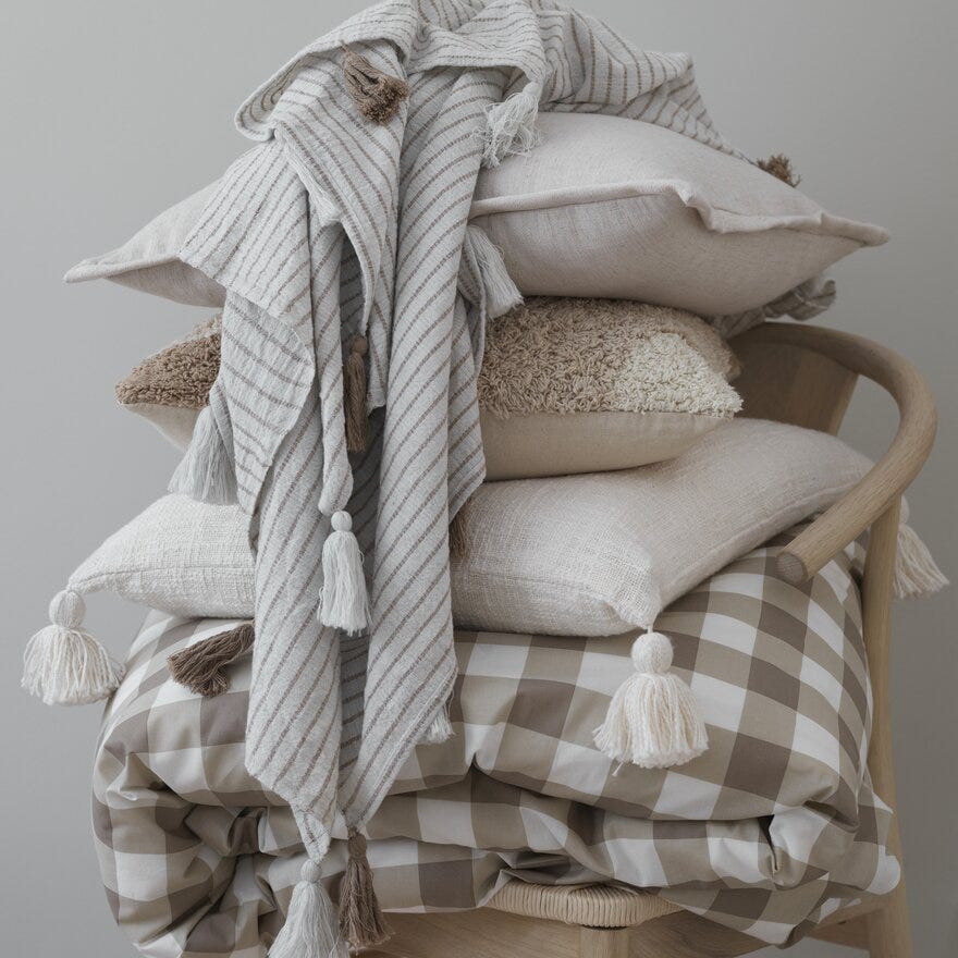 Sindig ARIA Sengesett 140x200 cm i Beige/natur