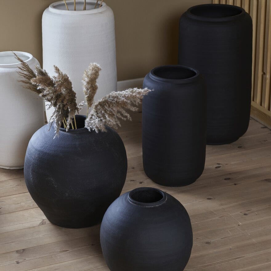 ELNORA Vase Ø25 cm i Hvit