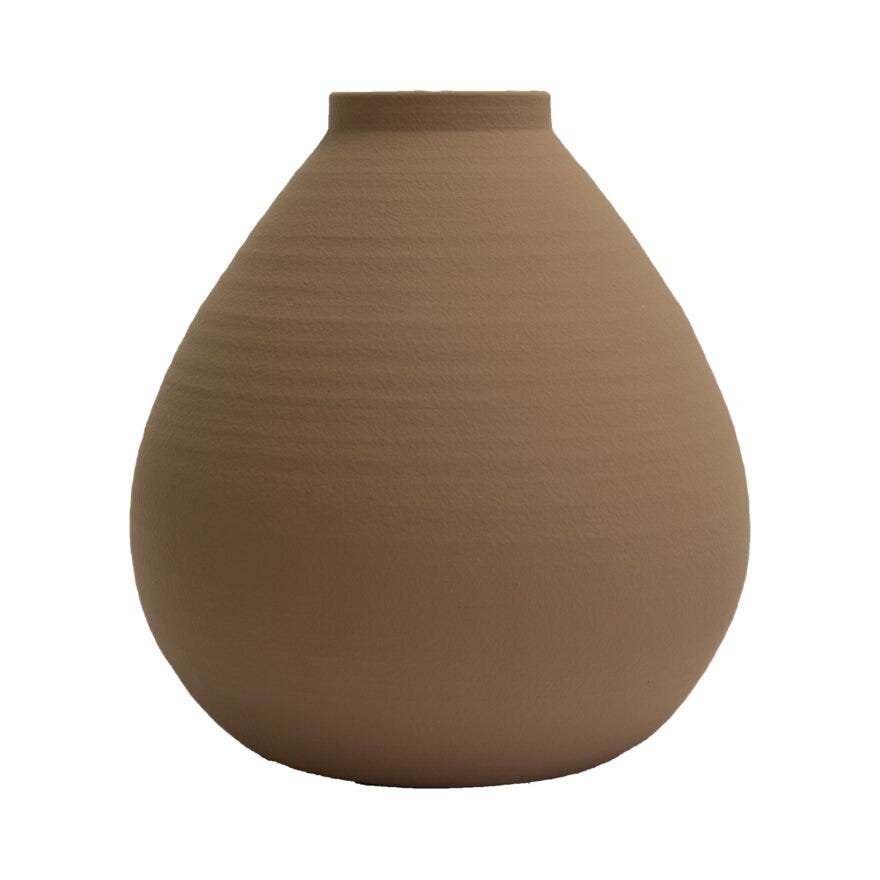 LEONA Vase H29 cm i Beige/natur