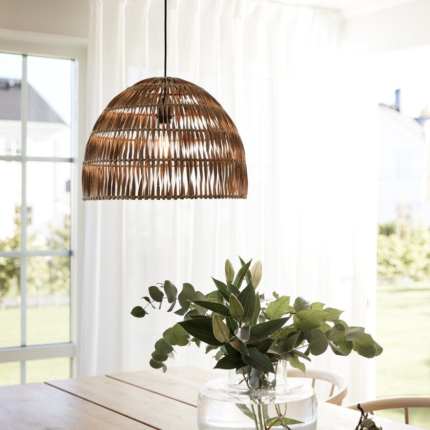Pr Home LACE Taklampe Ø46 cm i Beige/natur