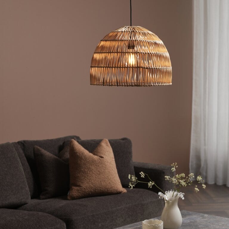 Pr Home LACE Taklampe Ø46 cm i Beige/natur
