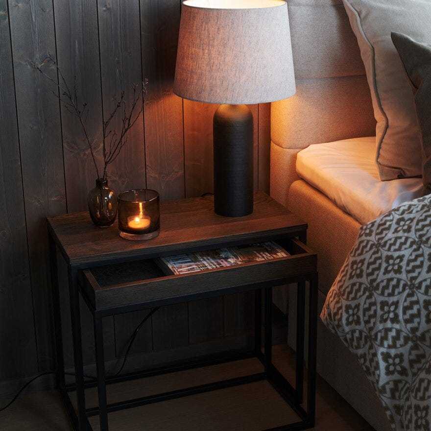 Pr Home RILEY Lampefot H38 cm i Svart