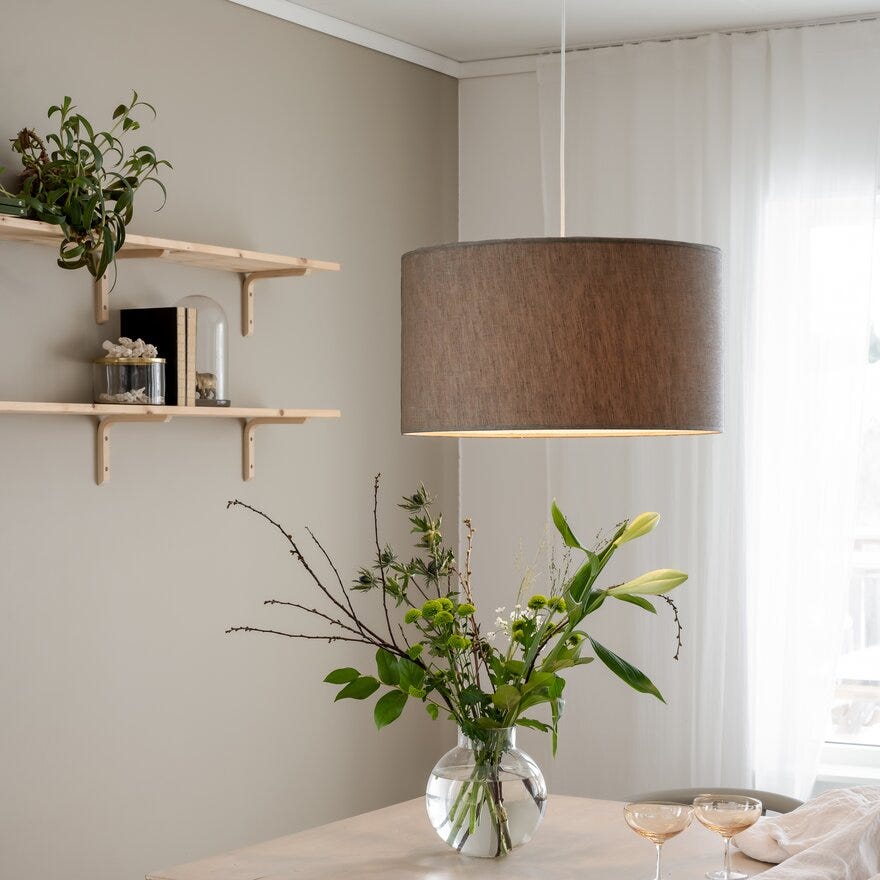 Pr Home SARA Taklampe Ø55 cm i Brun