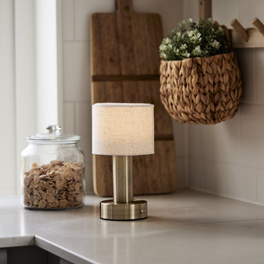 Pr Home TIARA Bordlampe oppladbar H24 cm i Gull