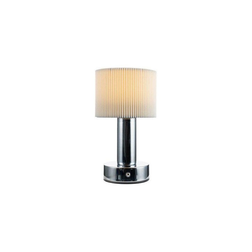 Pr Home TIARA Bordlampe oppladbar H24 cm i Sølv