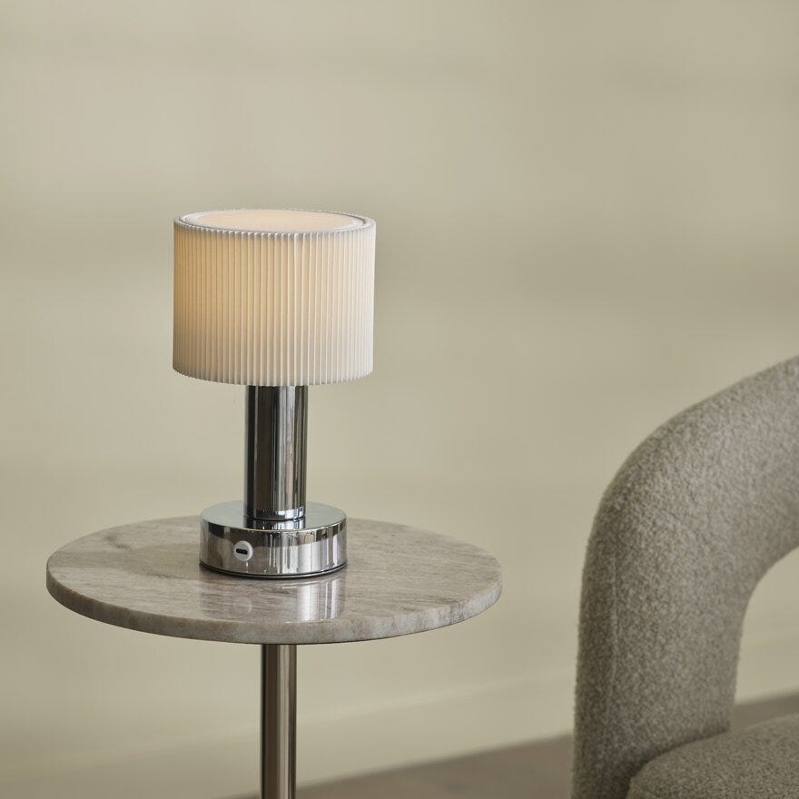 Holmen MELAN Sidebord Ø30.5 cm i Sølv
