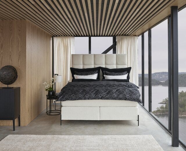 Signature Collection Sleeping LINDØY Kontinentalseng 180x200 cm i Beige/natur