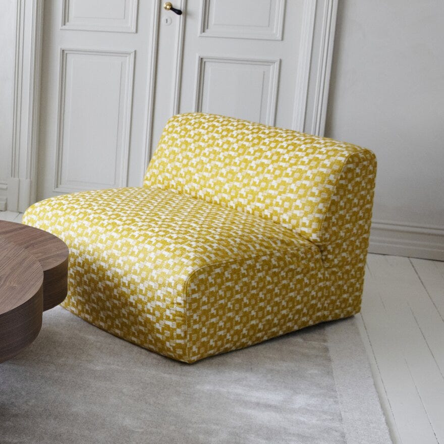 Bohus Exclusive by Tone Kroken CLUB SOFT Loungestol i Gul designet av Tone Kroken