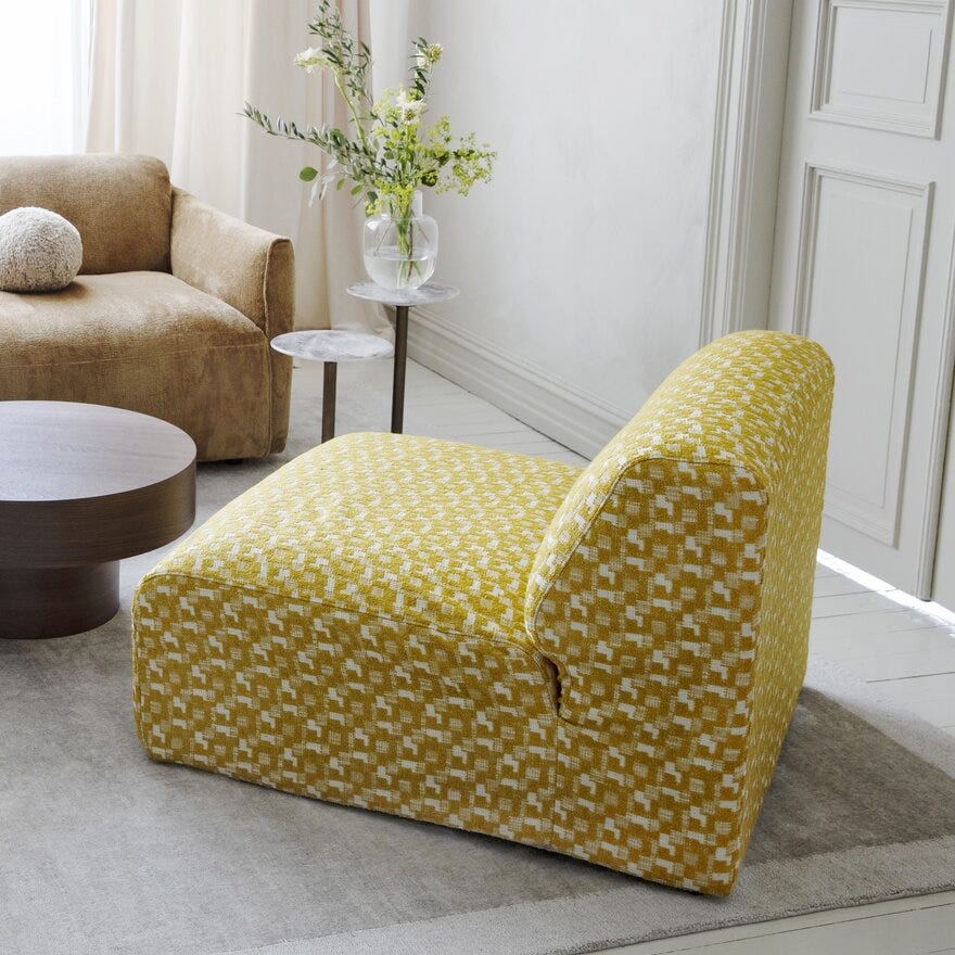 Bohus Exclusive by Tone Kroken CLUB SOFT Loungestol i Gul designet av Tone Kroken