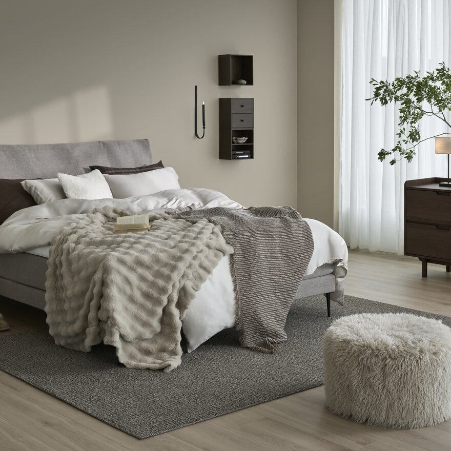 Sindig GARNES Puff Ø55 cm i Beige/natur