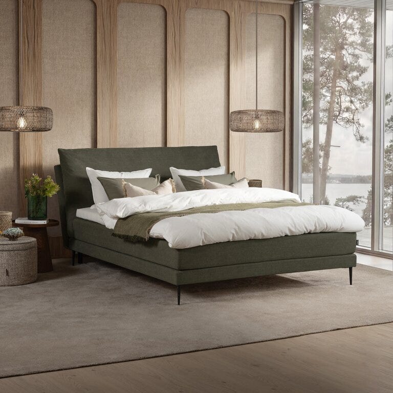 Signature Collection Sleeping FRØYA Seng med gavl 140x200 cm i Grønn