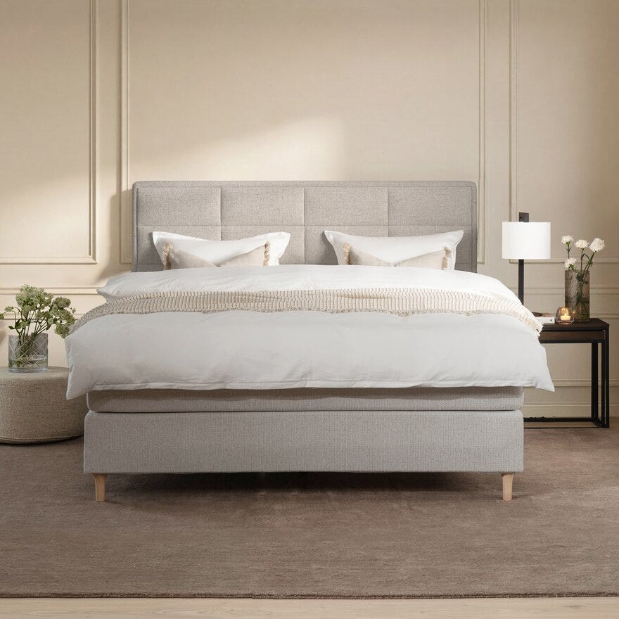 Signature Collection Sleeping HERØY Kontinentalseng 140x200 cm i Beige/natur
