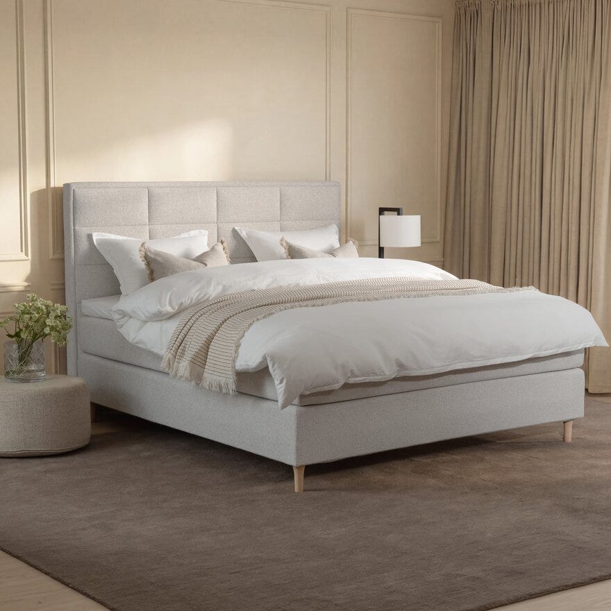 Signature Collection Sleeping HERØY Kontinentalseng 140x200 cm i Beige/natur