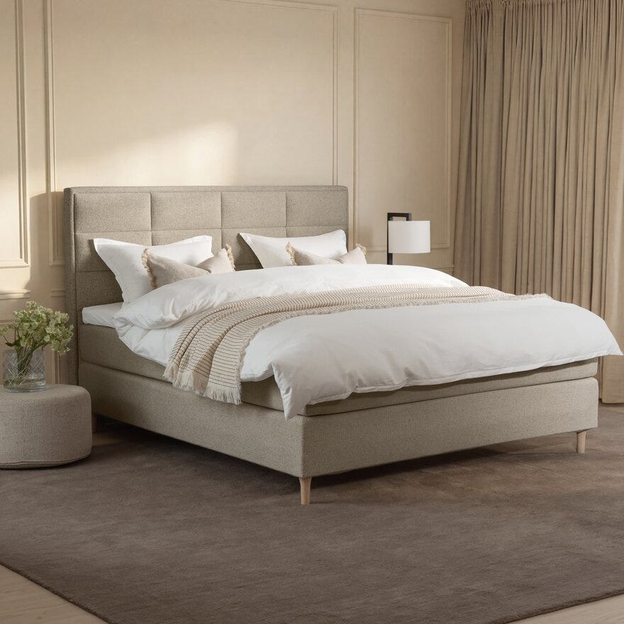 Signature Collection Sleeping HERØY Kontinentalseng 140x200 cm i Beige/natur