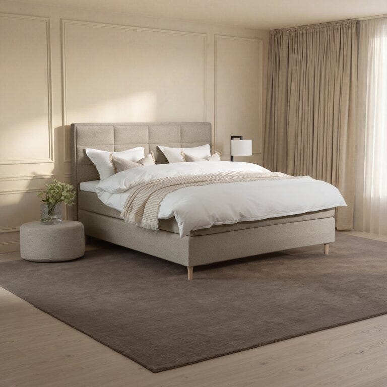 Signature Collection Sleeping HERØY Kontinentalseng 140x200 cm i Beige/natur