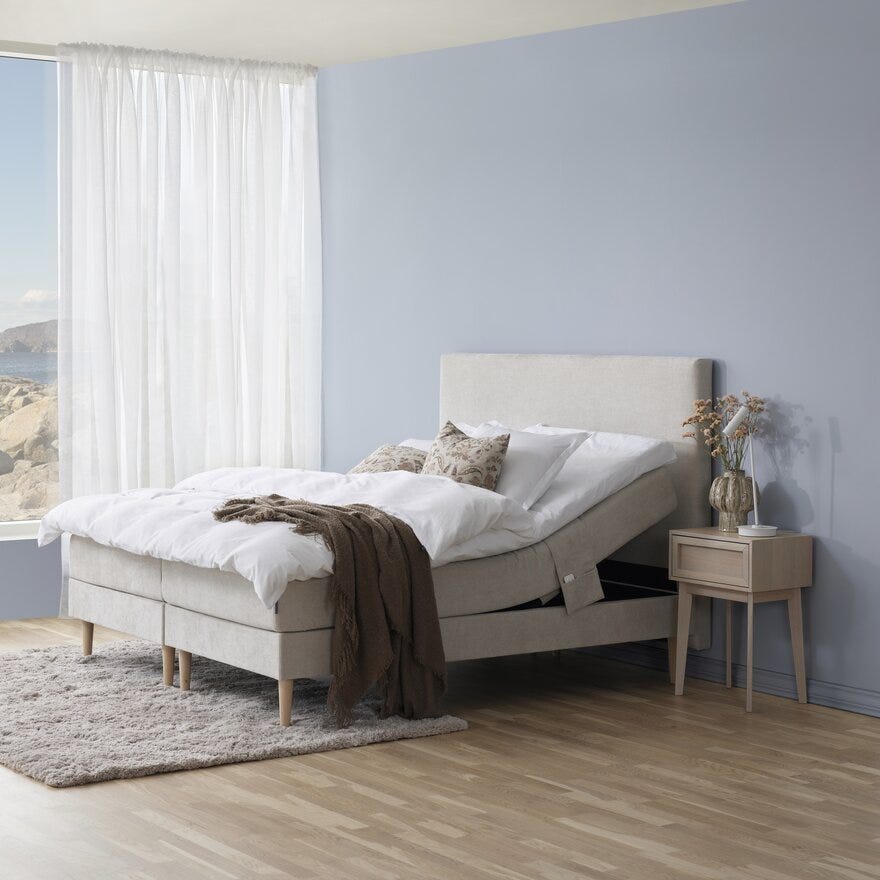 Signature Collection Sleeping HITRA Regulerbar seng 180x200 cm i Beige/natur