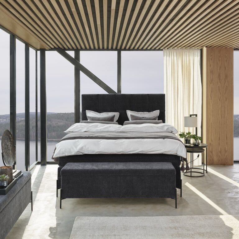 Signature Collection Sleeping LINDØY Kontinentalseng 210x210 cm i Grå