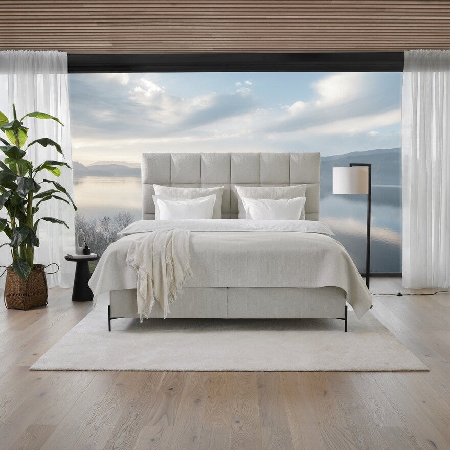 Signature Collection Sleeping LINDØY Kontinentalseng 150x200 cm i Beige/natur