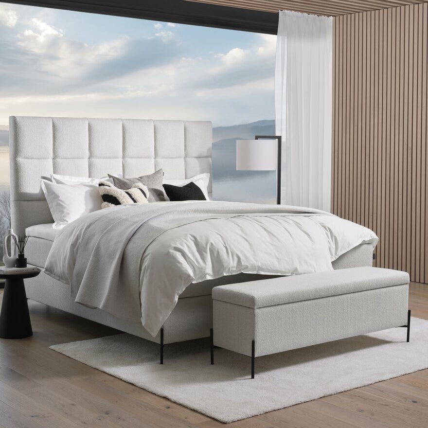 Signature Collection Sleeping LINDØY Kontinentalseng 150x200 cm i Beige/natur