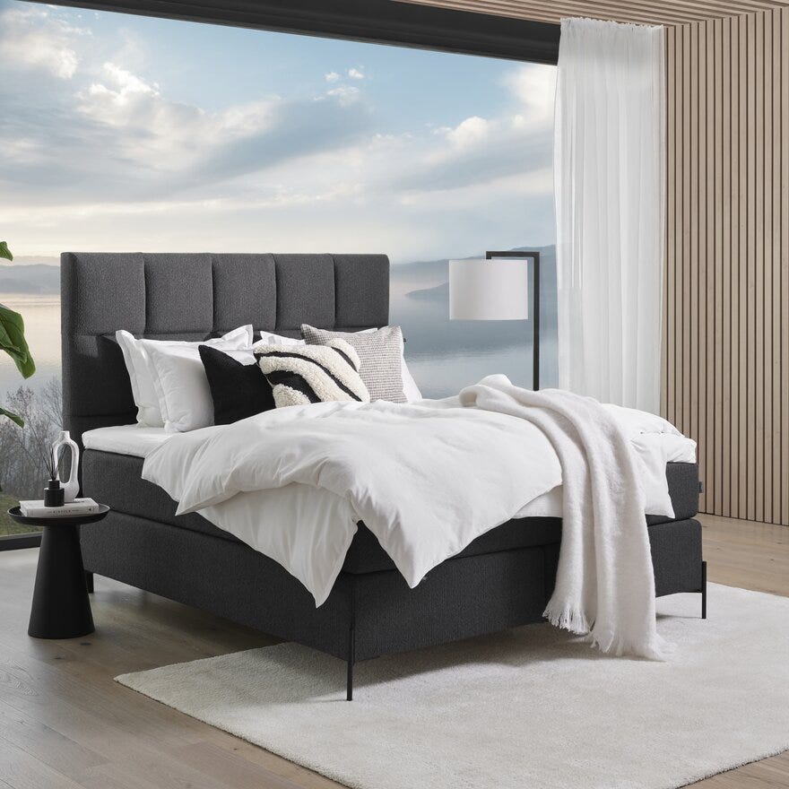 Signature Collection Sleeping LINDØY Kontinentalseng 150x200 cm i Svart