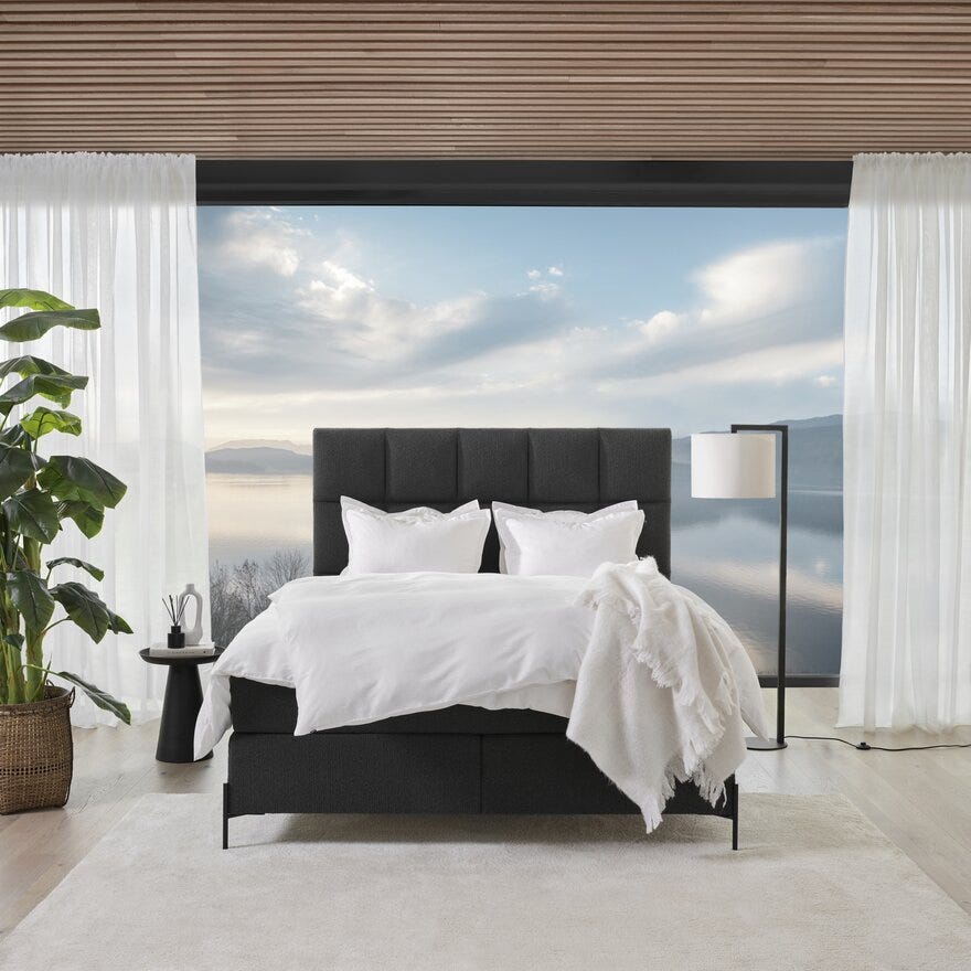 Signature Collection Sleeping Lindøy svart kontinentalseng x-fast 210x210