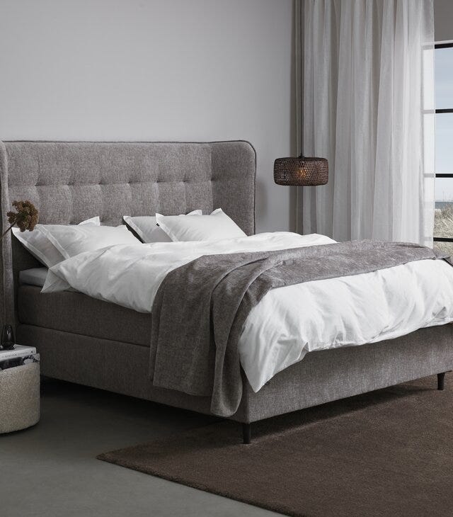 Signature Collection Sleeping LOVUND Kontinentalseng 150x200 cm i Beige/natur