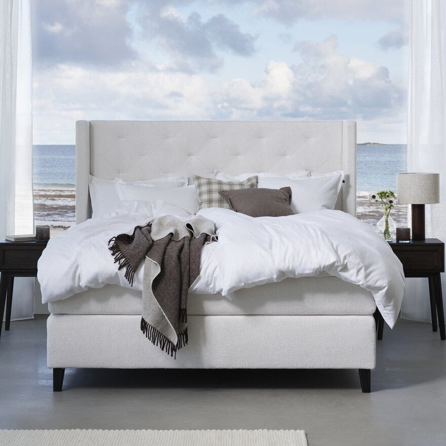 Signature Collection Sleeping SANDØ Kontinentalseng 180x200 cm i Beige/natur