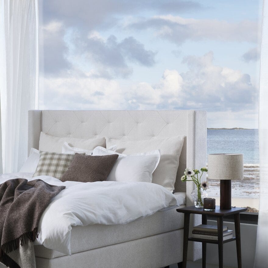 Signature Collection Sleeping SANDØ Kontinentalseng 180x200 cm i Beige/natur