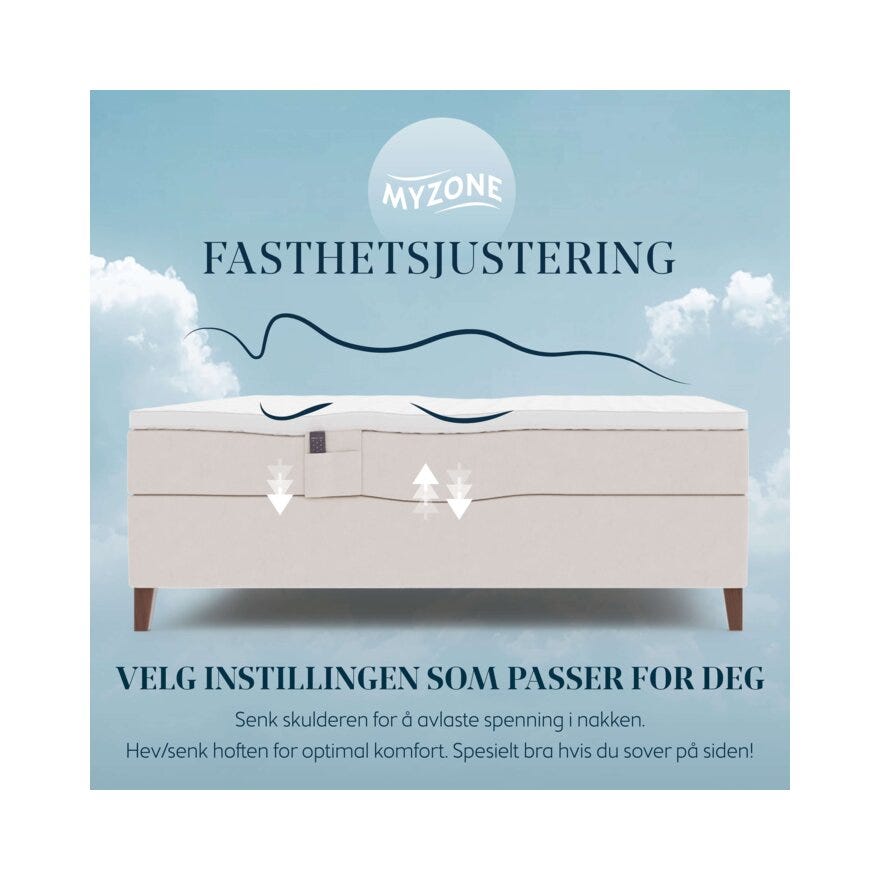 Signature Collection Sleeping SANDØ Kontinentalseng 180x200 cm i Beige/natur